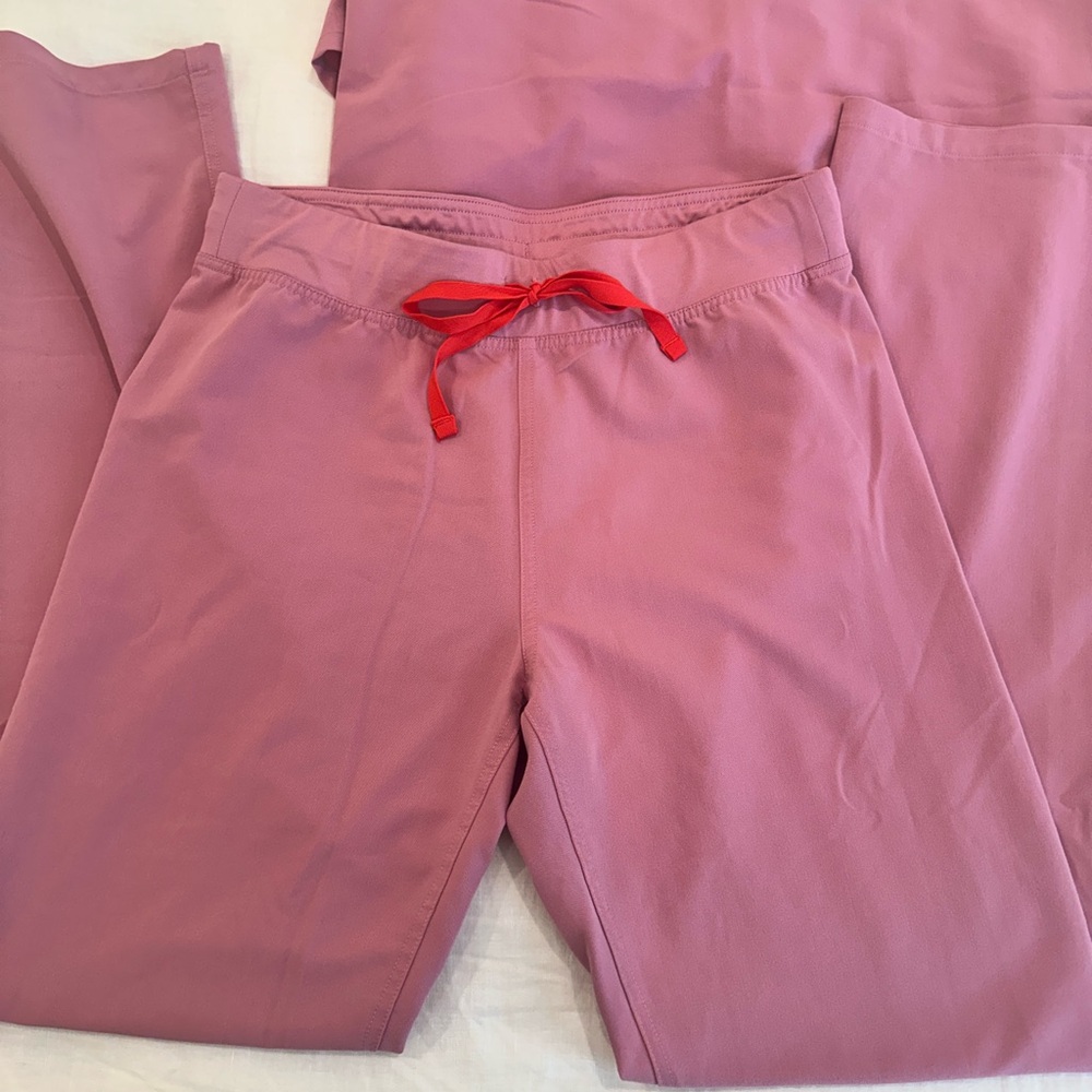 Figs pink Livingston scrub pants tall